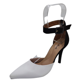 Scarpin Branco E Preto