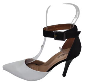 Scarpin Branco E Preto